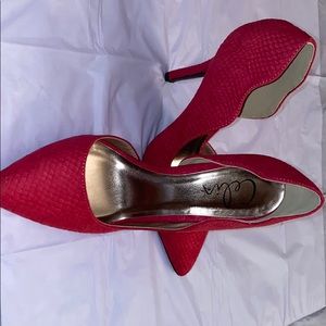 Mixi pink snake women high heels